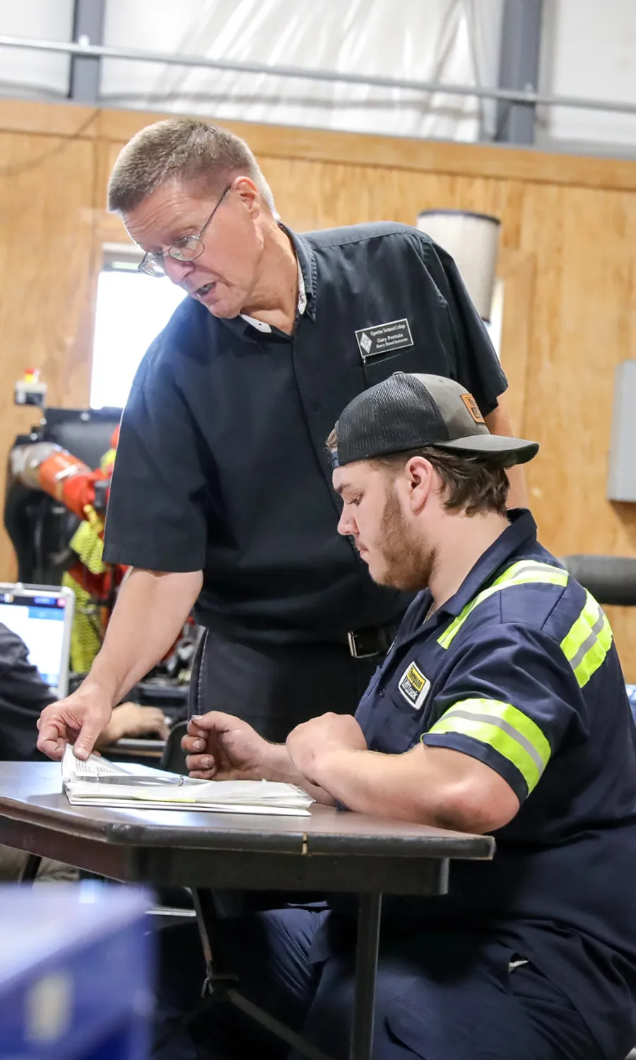 Ryan learning from Diesel instructor
